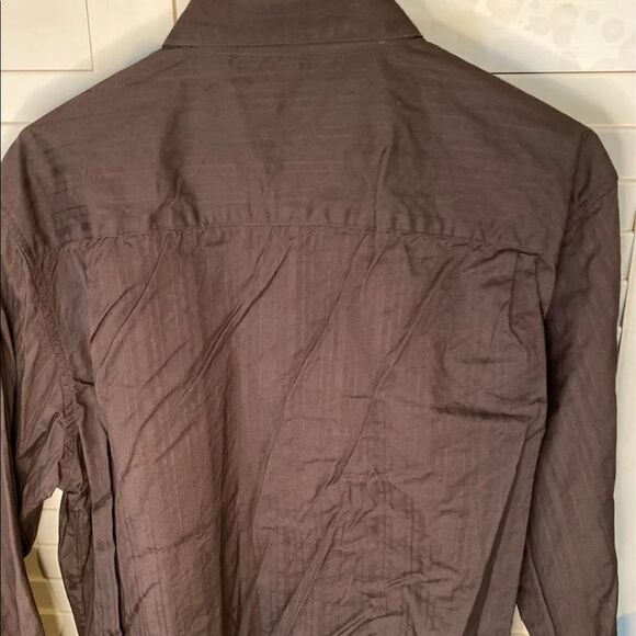 Axist Brown Striped Button Down - Picture 4 of 4